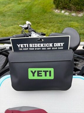 Yeti Sidekick Dry Handlebar Bag in Black with Green Logo